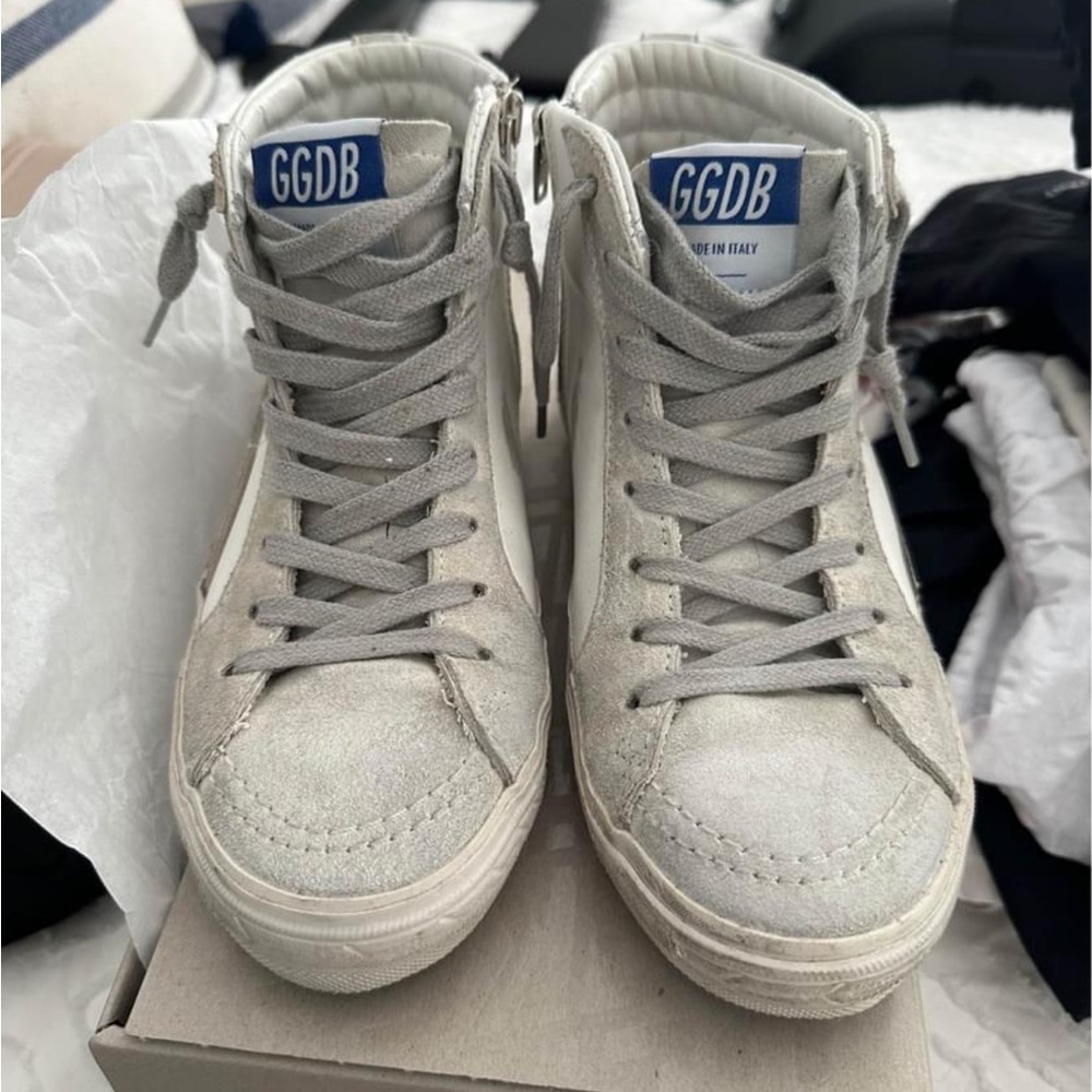 Golden Goose Slide High White/Ice/Grey - Picture 2 of 7